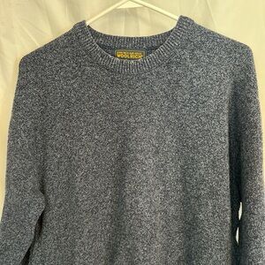 WOOLRICH Vintage 85% Wool Blend  Crewneck Sweater Mens Medium 9021 Navy Blue
